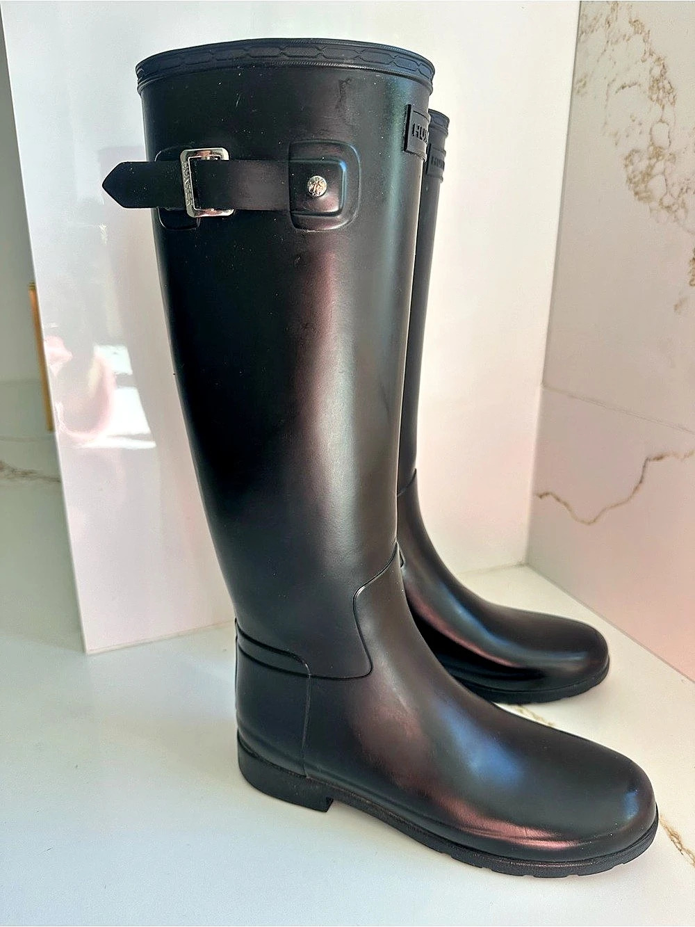 Hunter Original Tall Rain Boot Black size 7